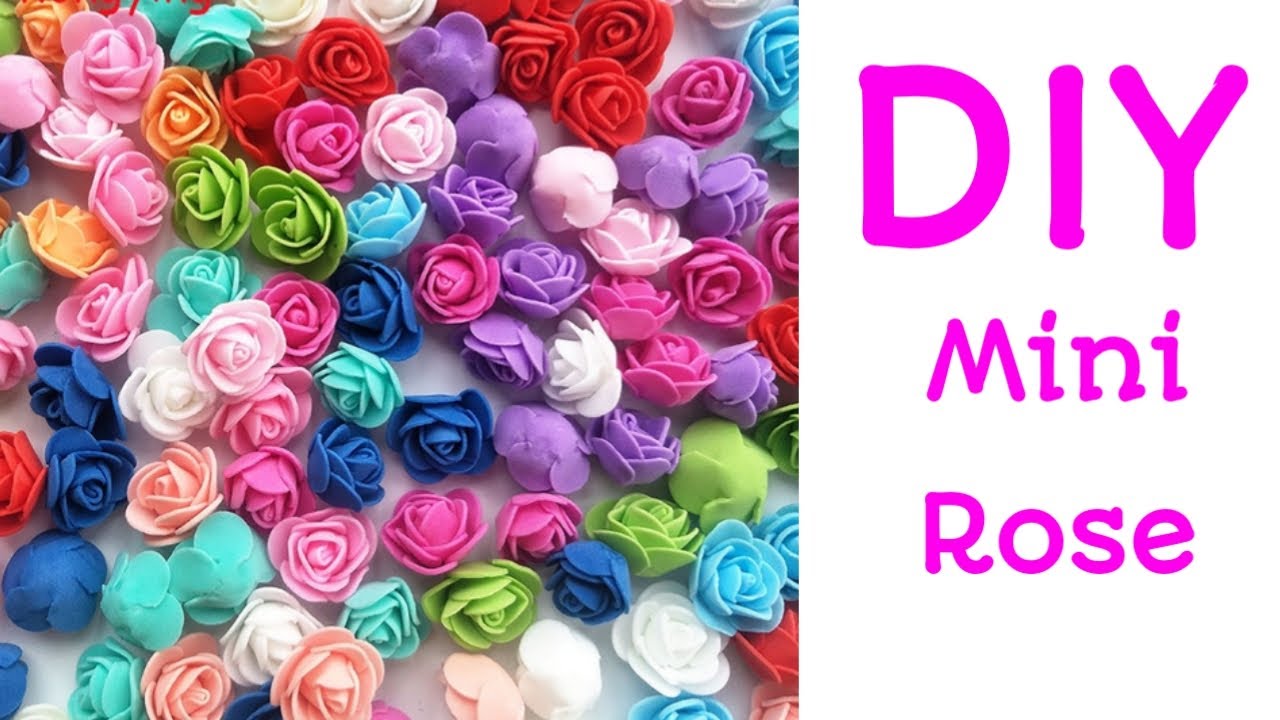 #short How to make mini rose in tamil/Diy mini rose/glitter foam sheet craft #shorts