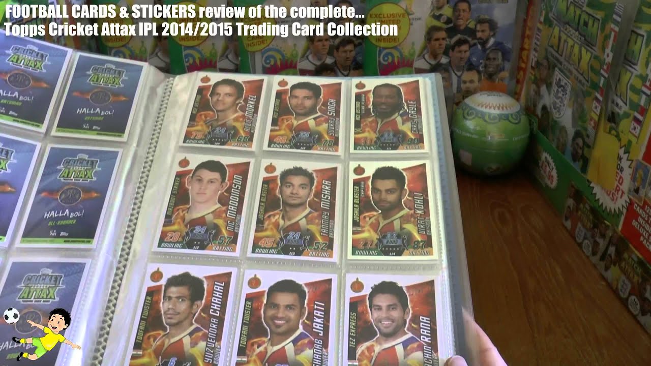 100% COMPLETE ☆ Topps CRICKET ATTAX 2014 - 2015 IPL Trading Cards ☆ [HD]