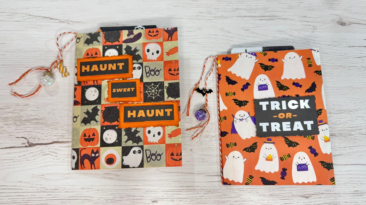 Halloween Mini Album from a Dollar Tree Gift Sack/Paper Bag! 