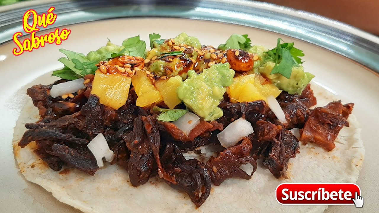 Tacos de Flor Jamaica Estilo al Pastor Sin Carne 🥩 | Tacos Veganos | Qué Sabroso