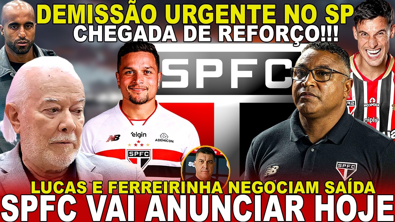 PODE CRAVAR!!! SPFC VAI ANUNCIAR HOJE! ARTUR &Eacute; TRICOLOR | DEMISS&Atilde;O URGENTE | LUCAS, FERREIRINHA E+