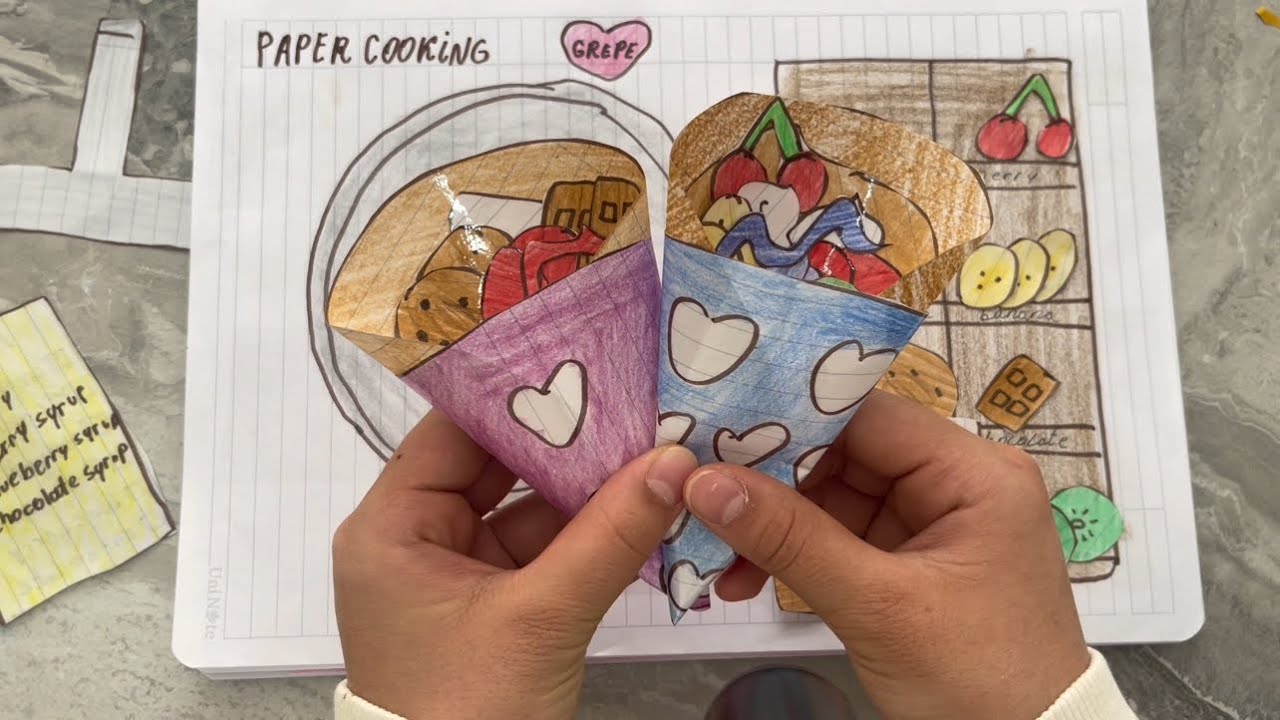 💗Paper cooking💗 Grepe🍒🍇🍓🫐 asmr (baekkum)