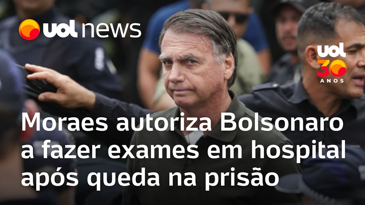 Alexandre de Moraes autoriza Jair Bolsonaro a fazer exames em hospital após queda na prisão