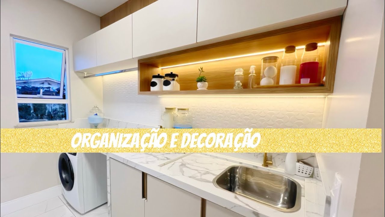 Limpeza e organização da lavanderia |Decorei a lavanderia com produtos da shopee