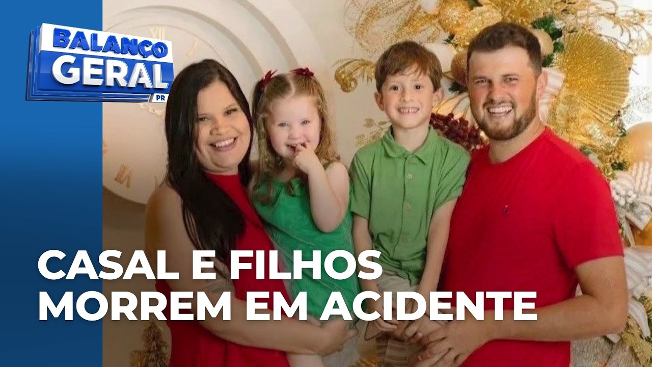 Casal e dois filhos morrem em grave acidente na PRC-280, entre Clevândia e Palmas