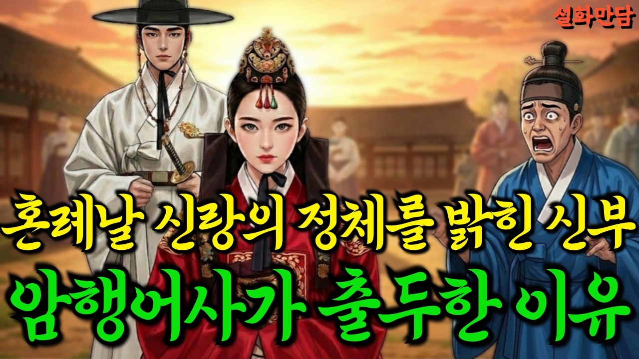 혼례날 신랑의 정체를 밝힌 신부 암행어사가 출두한 이유| 야담 민담 전설 설화 옛날이야기 오디오북 수면동화 사연