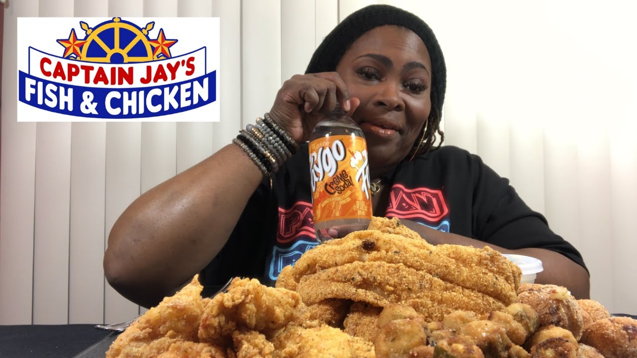 CAPTAIN JAYS FISH & CHICKEN MUKBANG/CATFISH FILLETS/SHRIMP/HUSHPUPPIES/FRIED OKRA/COLESLAW