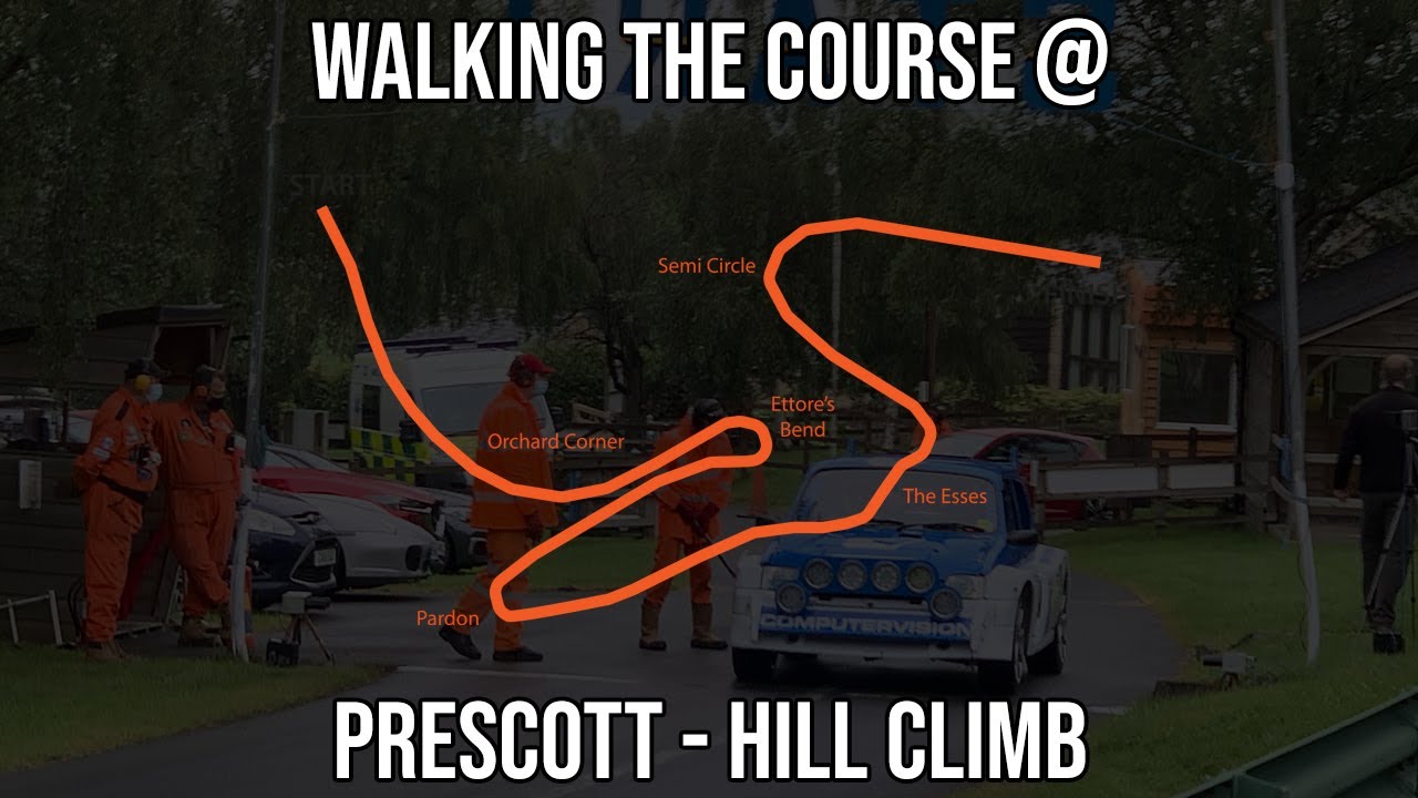 Walking the course @ Prescott Speed Hill Climb (full course guide on tinsanmotorsport.co.uk)