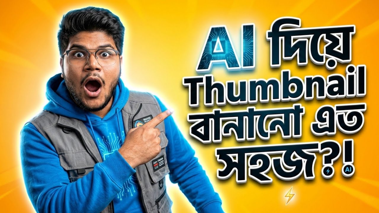 AI দিয়ে Thumbnail বানানো | How To Make YouTube Thumbnail With AI (Bangla Tutorial 2026)