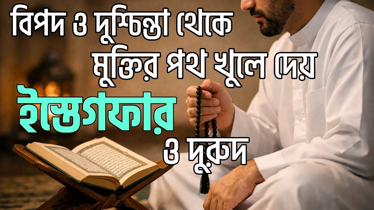 বিপদ ও দুশ্চিন্তা থেকে মুক্তির পথ খুলে দেয় | ইস্তেগফার ও দুরুদ শরীফ | Istighfar & Durood