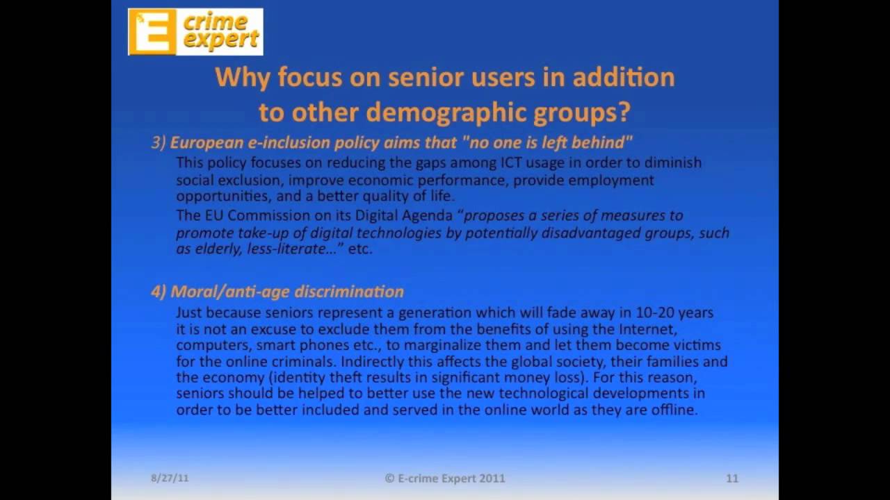 E-Crime Education for Seniors