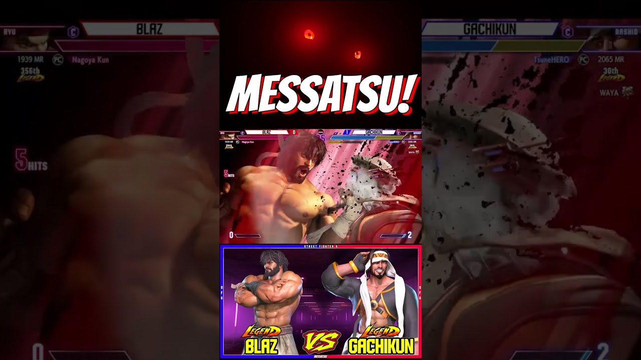 SF6 Blaz (Ryu) VS Gachikun (Rashid)💥Messatsu!💥スト6💥Street fighter 6