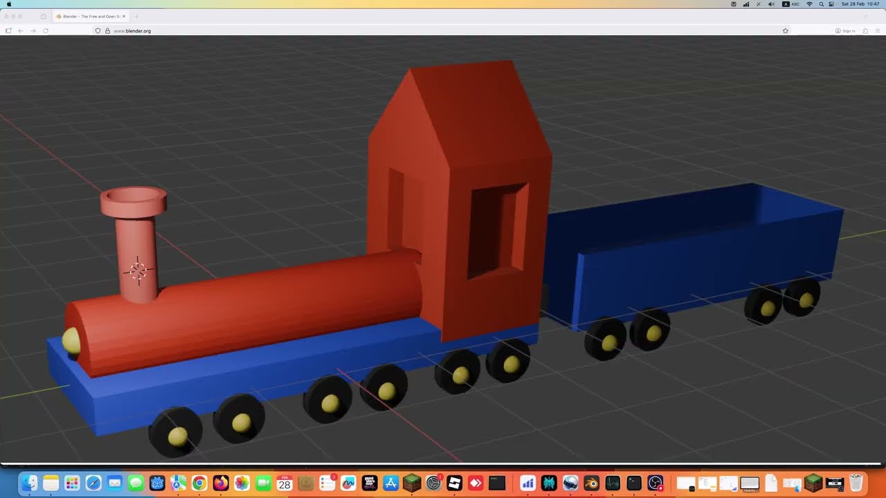 Урок по blender 3D.Основы.Урок номер 8 делаем поезд