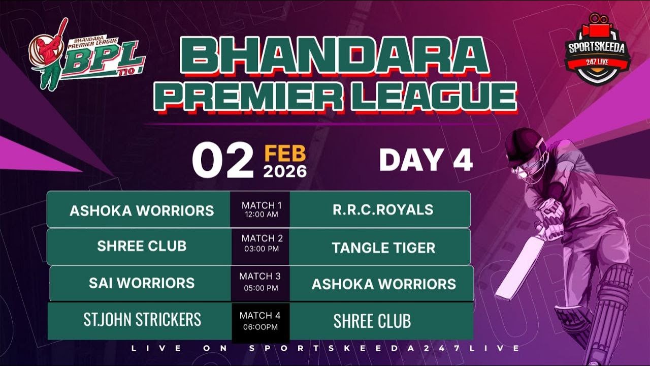 BHANDARA PREMIER LEAGUE | SEASON 7 DAY 3 | MAHARASHTRA | LIVE ON SPORTSKEEDA247LIVE