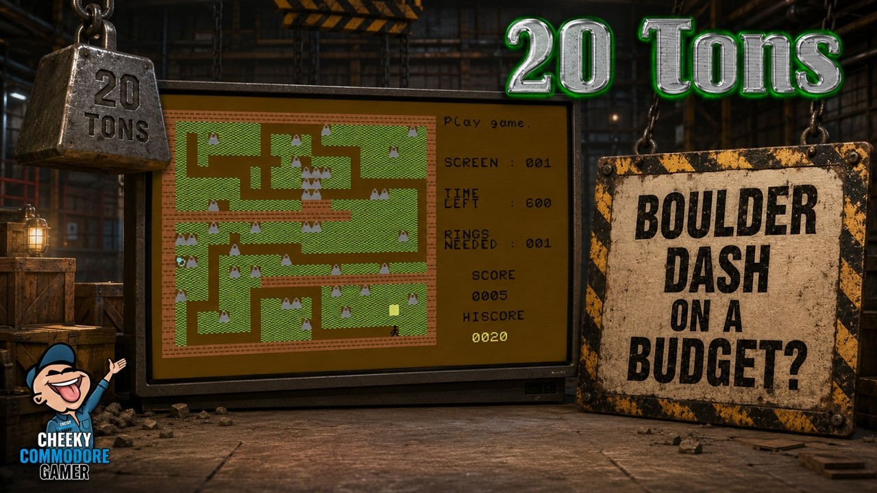 20 TONS – Commodore 64 (1985) | Boulder Dash-Inspired Puzzle Adventure