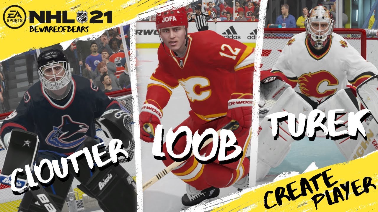 NHL 21 | Dan Cloutier, Hakan Loob & Roman Turek (Create Player) [Gameplay]