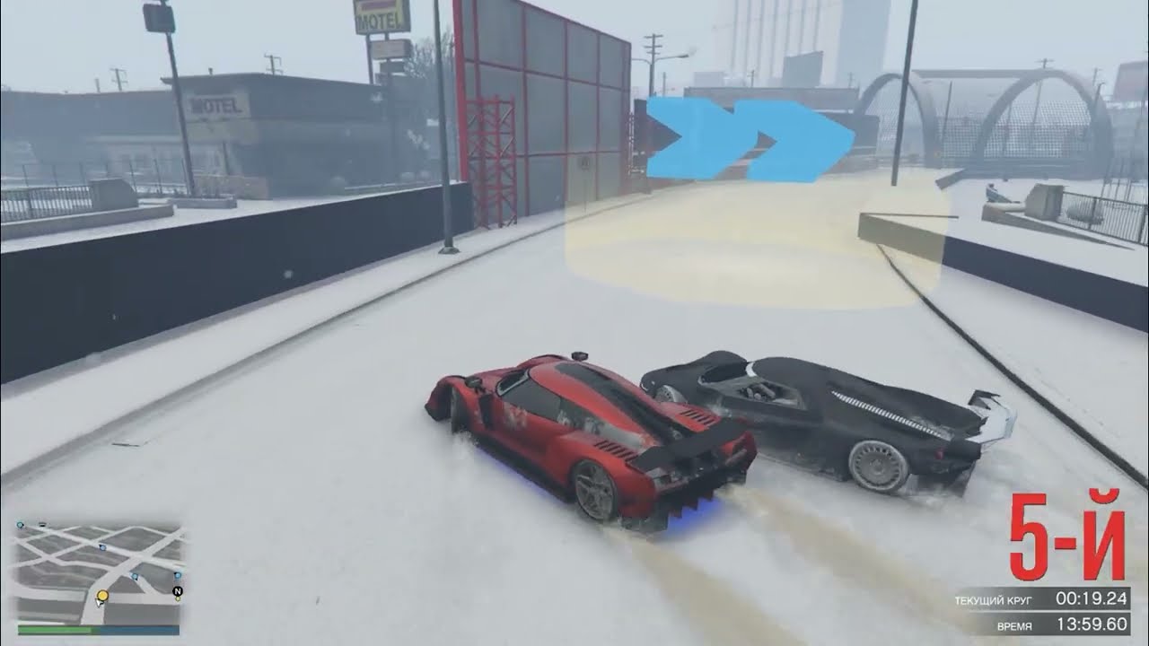 Grand Theft Auto V ОЧЕНЬ СЛОЖНАЯ ЗИМНЯЯ ГОНКА
