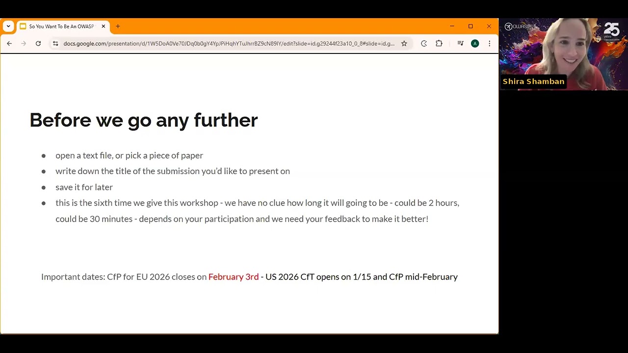 So You Want To Be An OWASP Speaker?