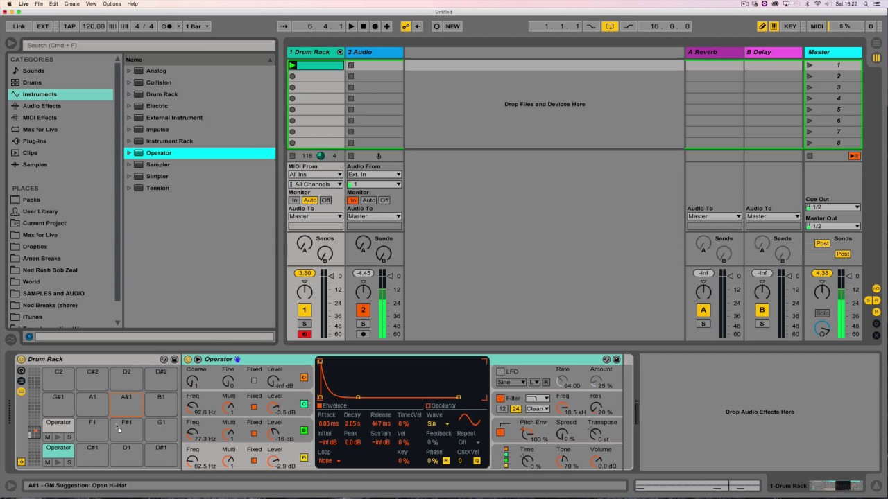 Ned Rush = Ableton Operator Drums