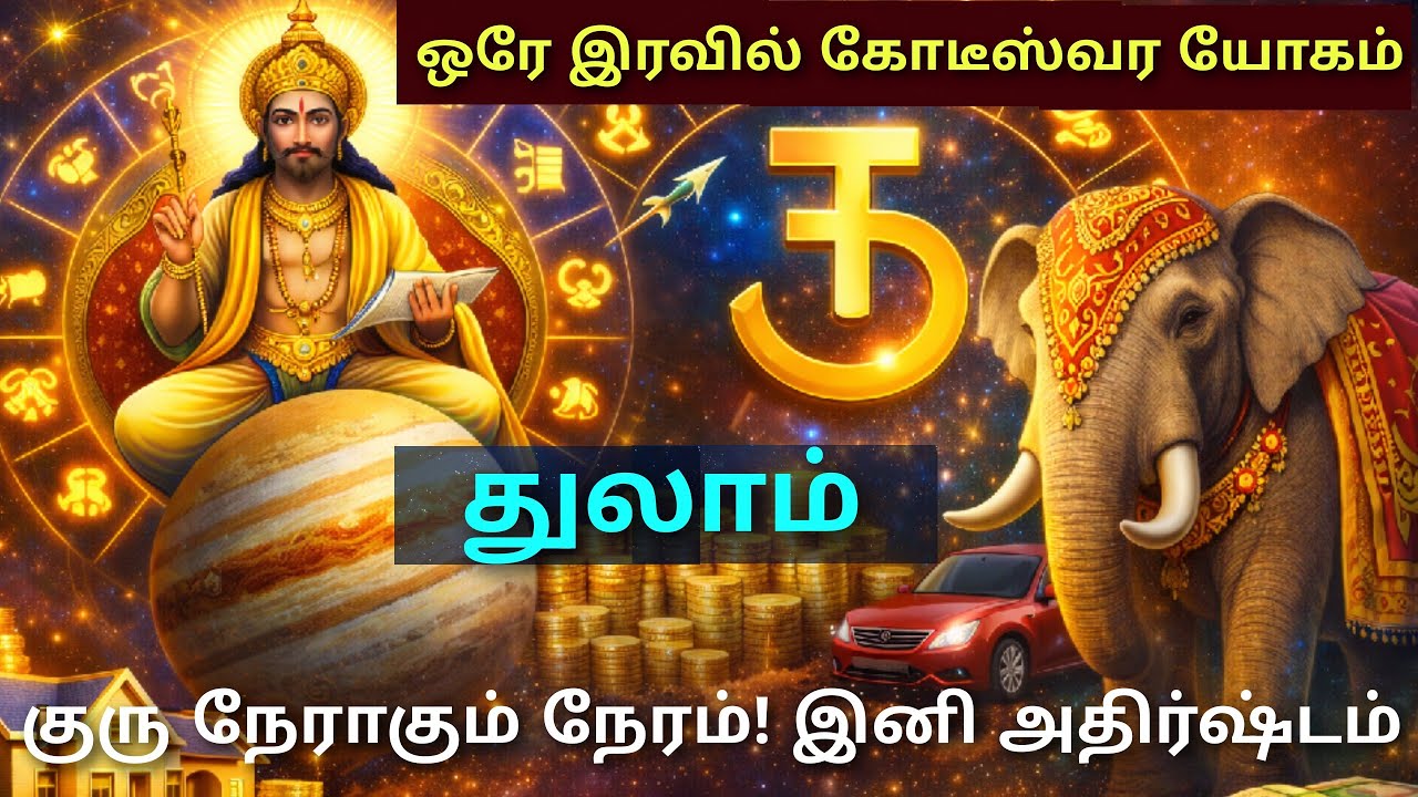 குரு வக்ர நிவர்த்தி பலன் துலாம் ராசி | அதிர்ஷ்ட காலம் தொடங்குகிறது! துலாம் ராசிக்கு பெரிய மாற்றம்