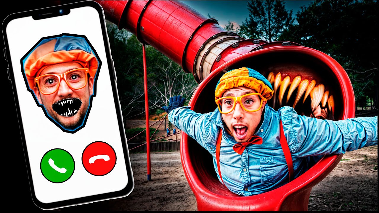 Пожиратель слайдов съел BLIPPI.exe в реальной жизни! Помогите ему! Он нашел милого кота. Злая пар...