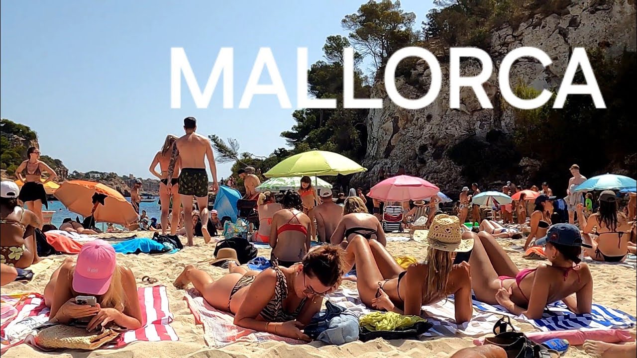 Cala LLOMBARDS 🇪🇦 PARADISIAC beach in MALLORCA island 🌴 Spain 2024 4K