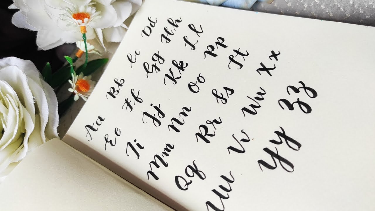 Calligraphy letters | A to Z in calligraphy |  Brush strokes Letters