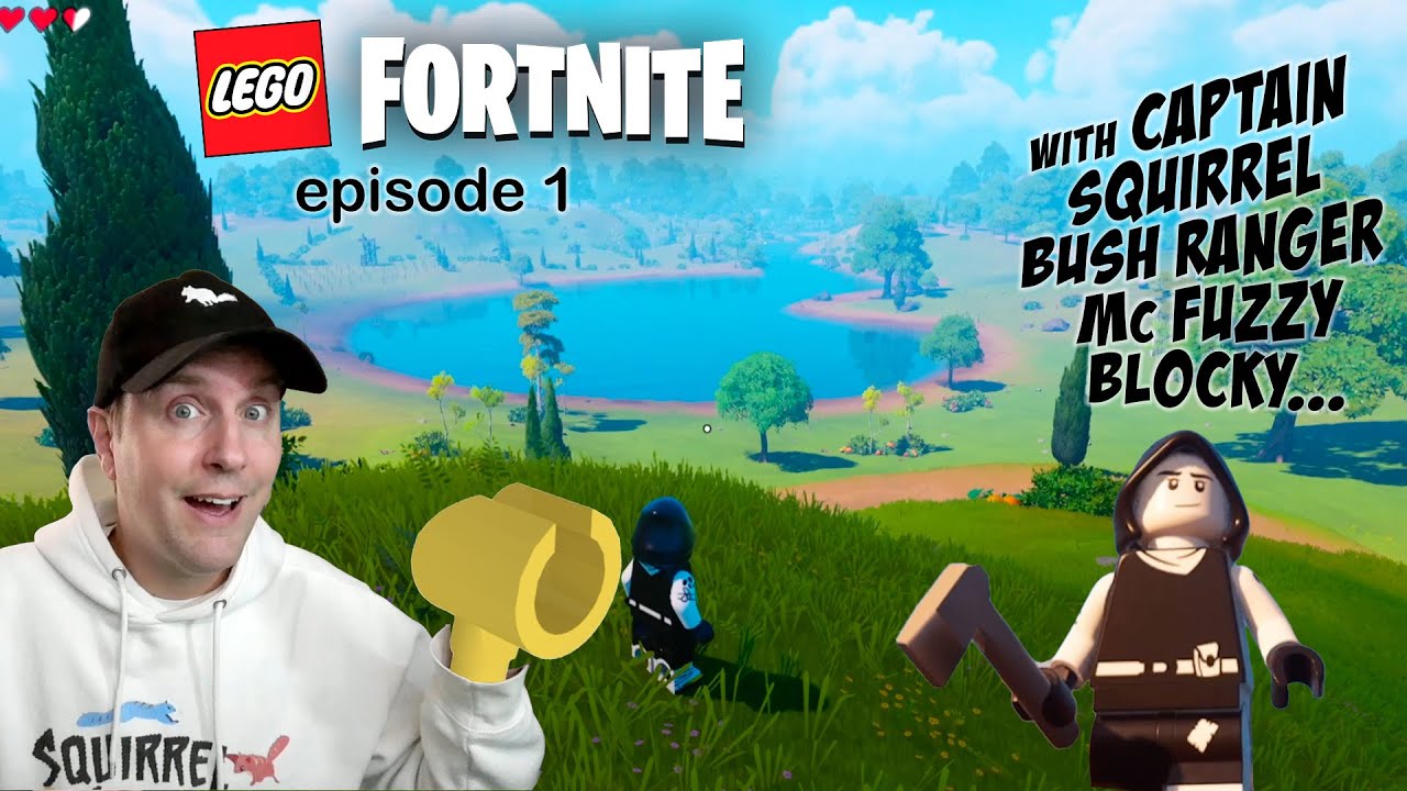Белка Стэмпид играет в LEGO Fortnite Bush Ranger Style, эпизод 1