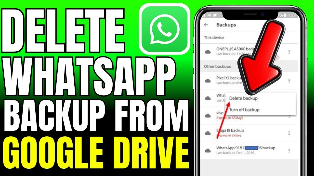 Как удалить резервную копию WhatsApp из Google Диска (2026)
