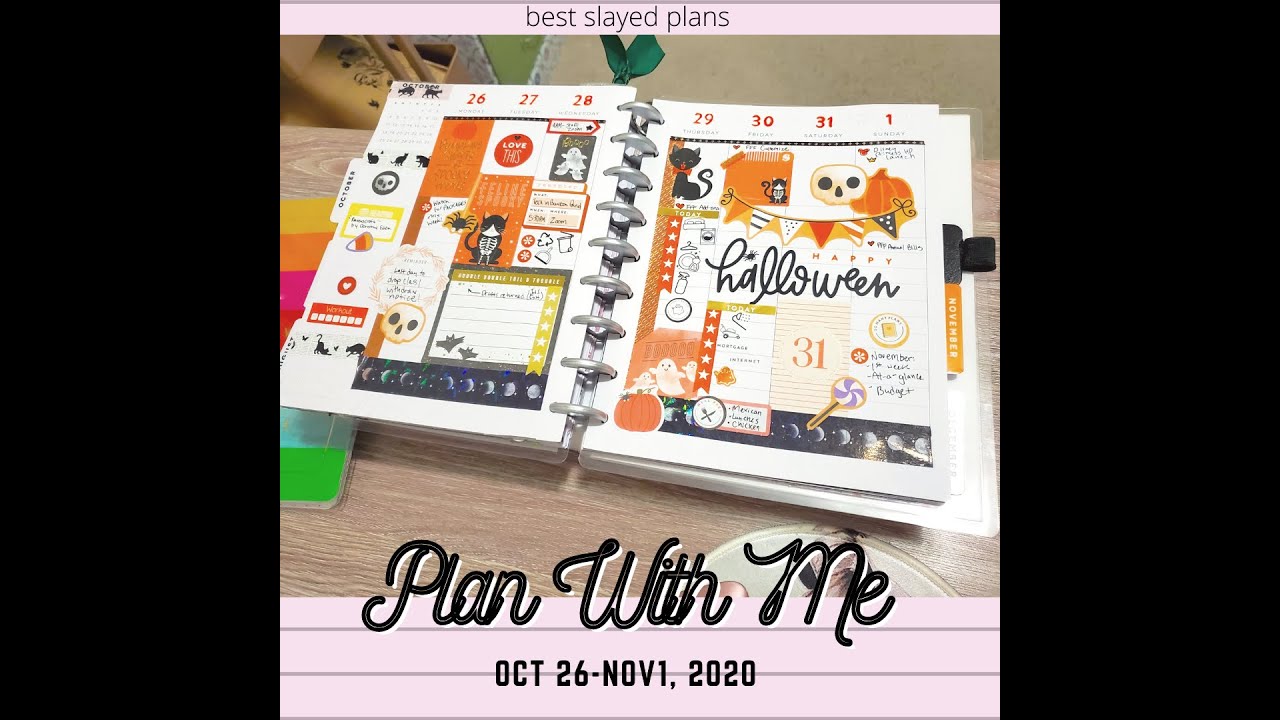 Plan With Me: Halloween (Oct 26 Nov 1 2020) Black Cat Inspired
