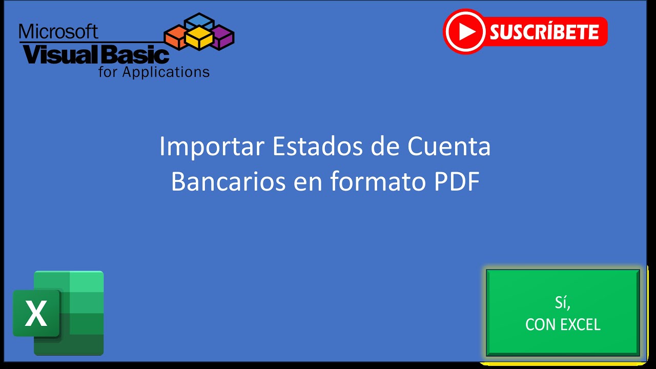 Cómo Importar Estado de Cuenta Bancario en PDF en excel