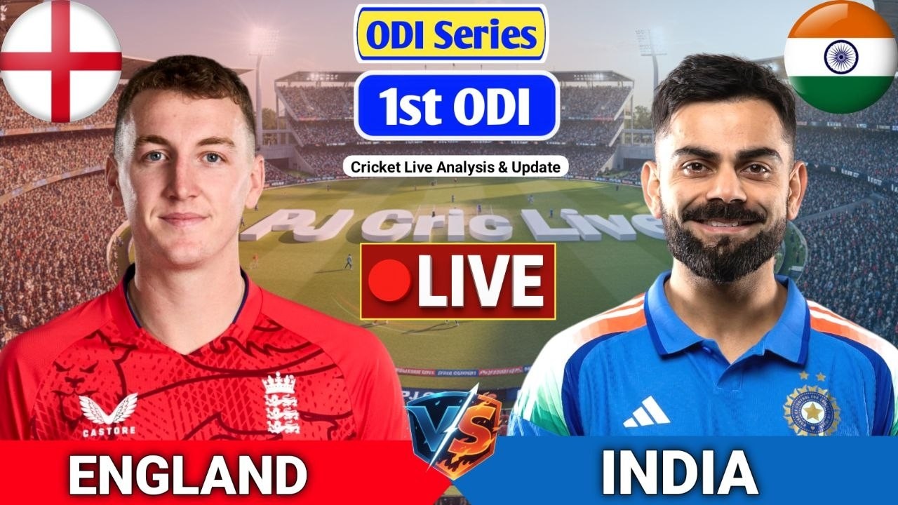 England Vs India 1st ODI Match | Live Score Analysis & Discussion | ENG vs IND ODI Cricket