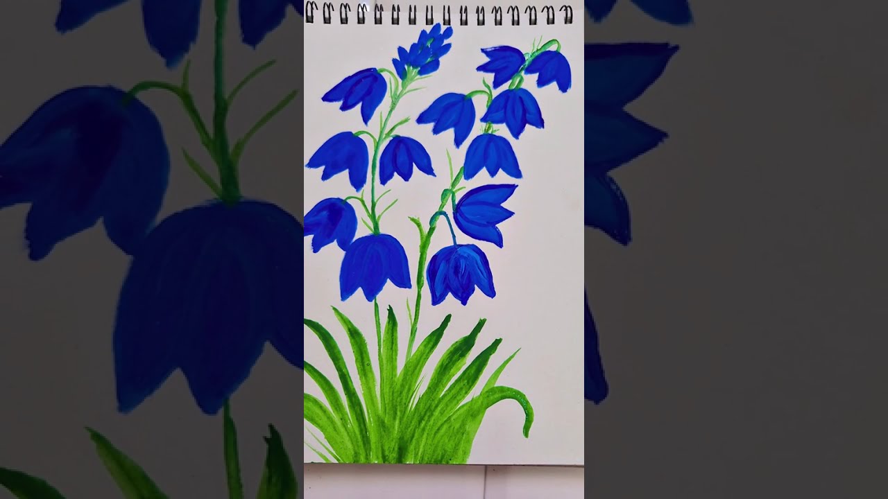 New viral art video#flowers #painting 