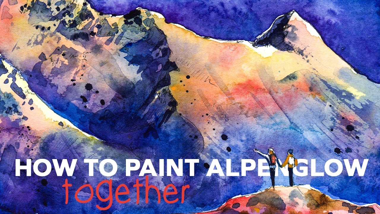 LIVE | How to paint an alpenglow mountain landscape