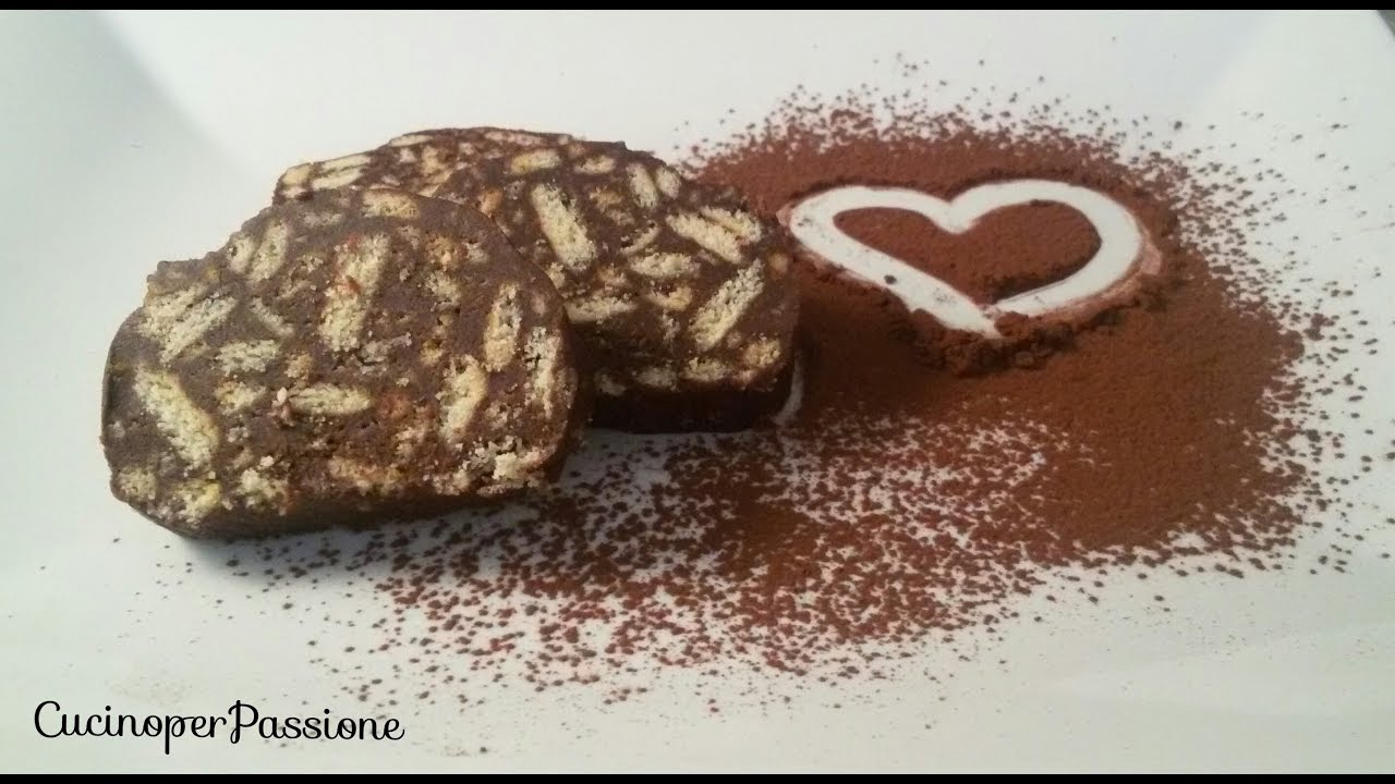 Salame di cioccolato senza uova ne' burro