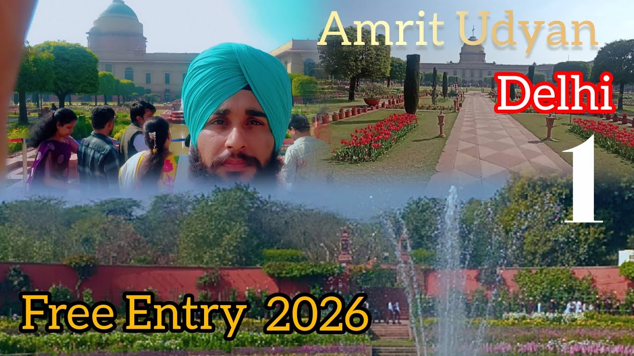 Amrit Udyan New Delhi ! Free all tourist , visit  place  inside Rashtrapati Bhavan 