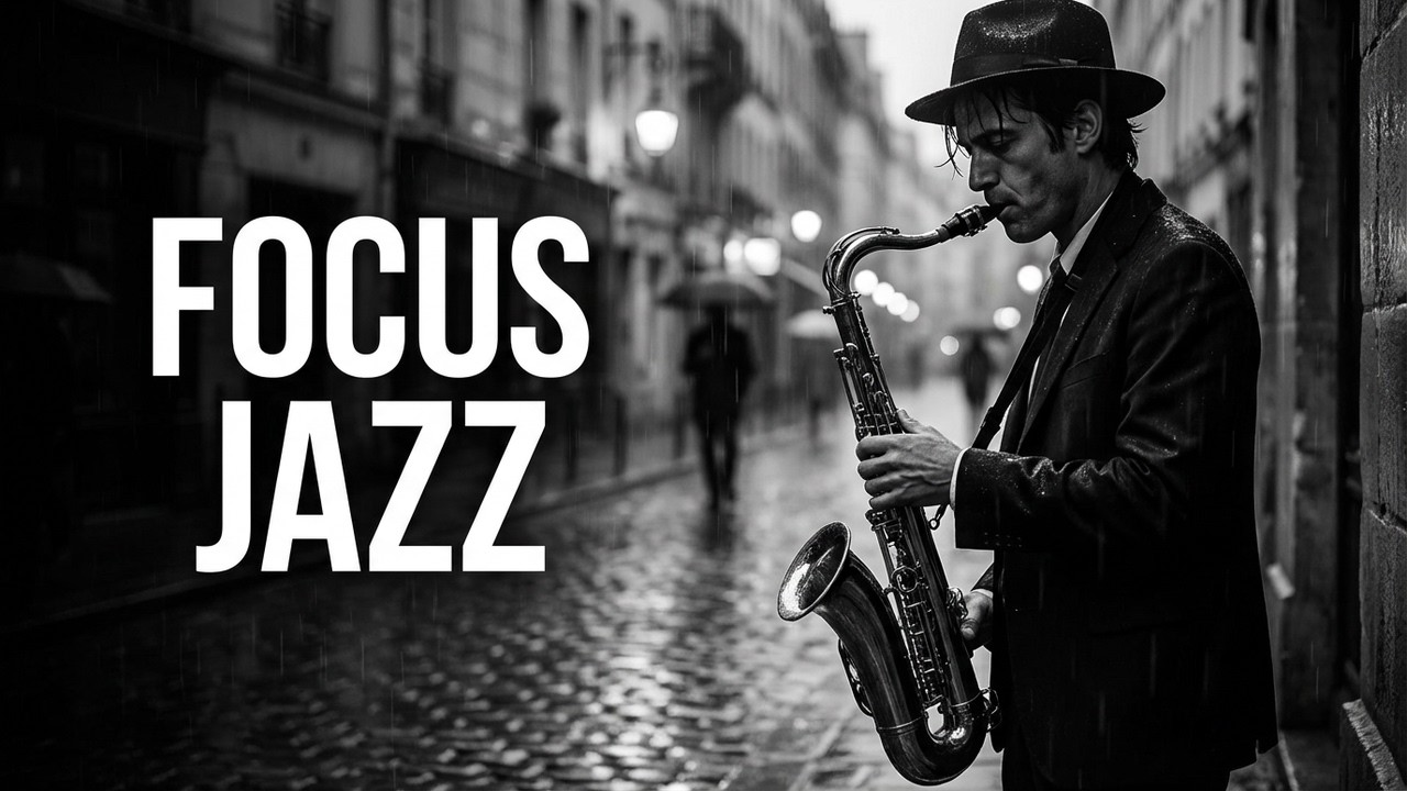 Dark Minimal Jazz – Rainy City Nights & Melancholic Noir for Concentration