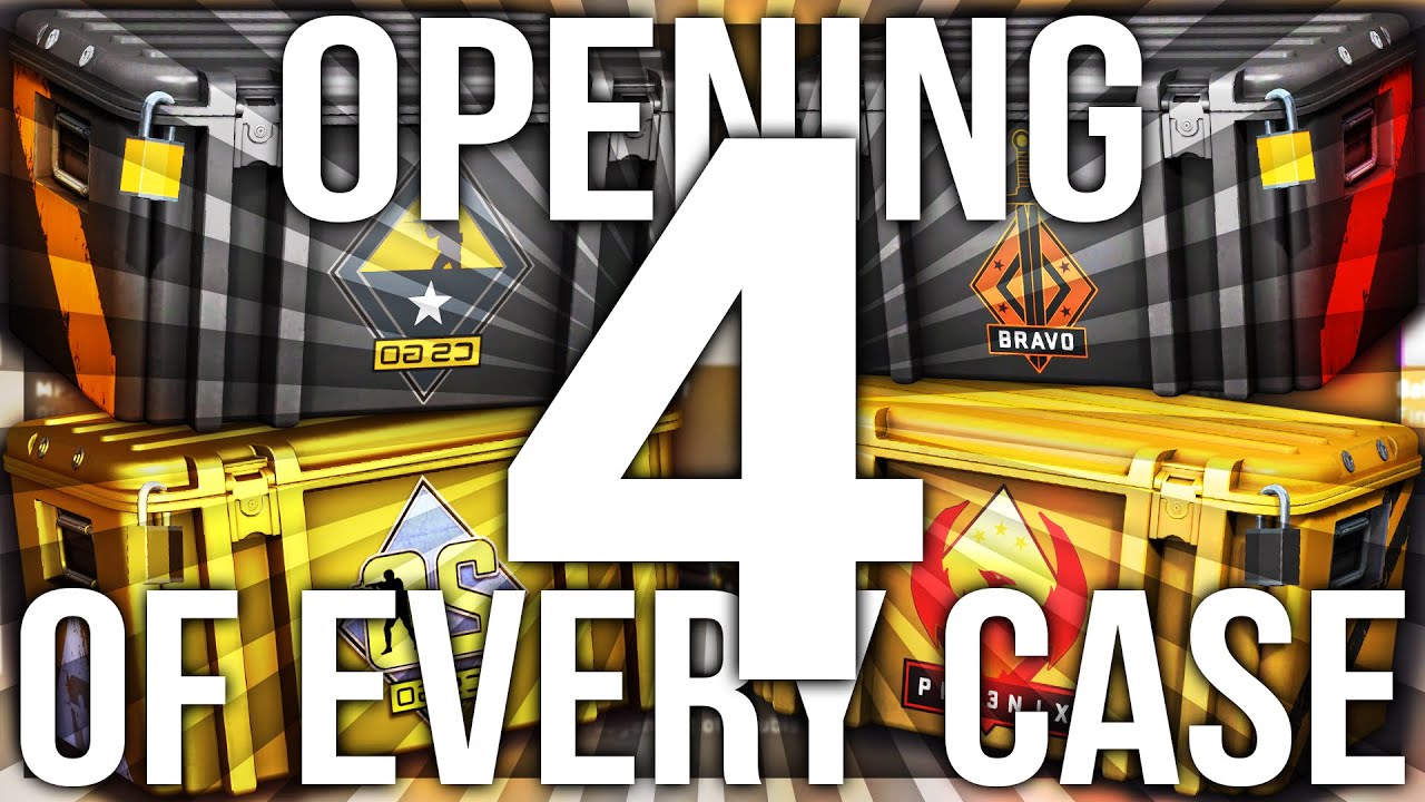 OPENING 4 OF EVERY CS:GO CASE EVER (124 CASE UNBOX)