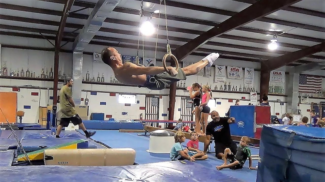 STILL RINGS DREAM MACHINE TRAINING AND ARM WORKOUT - At All American Gymnastics