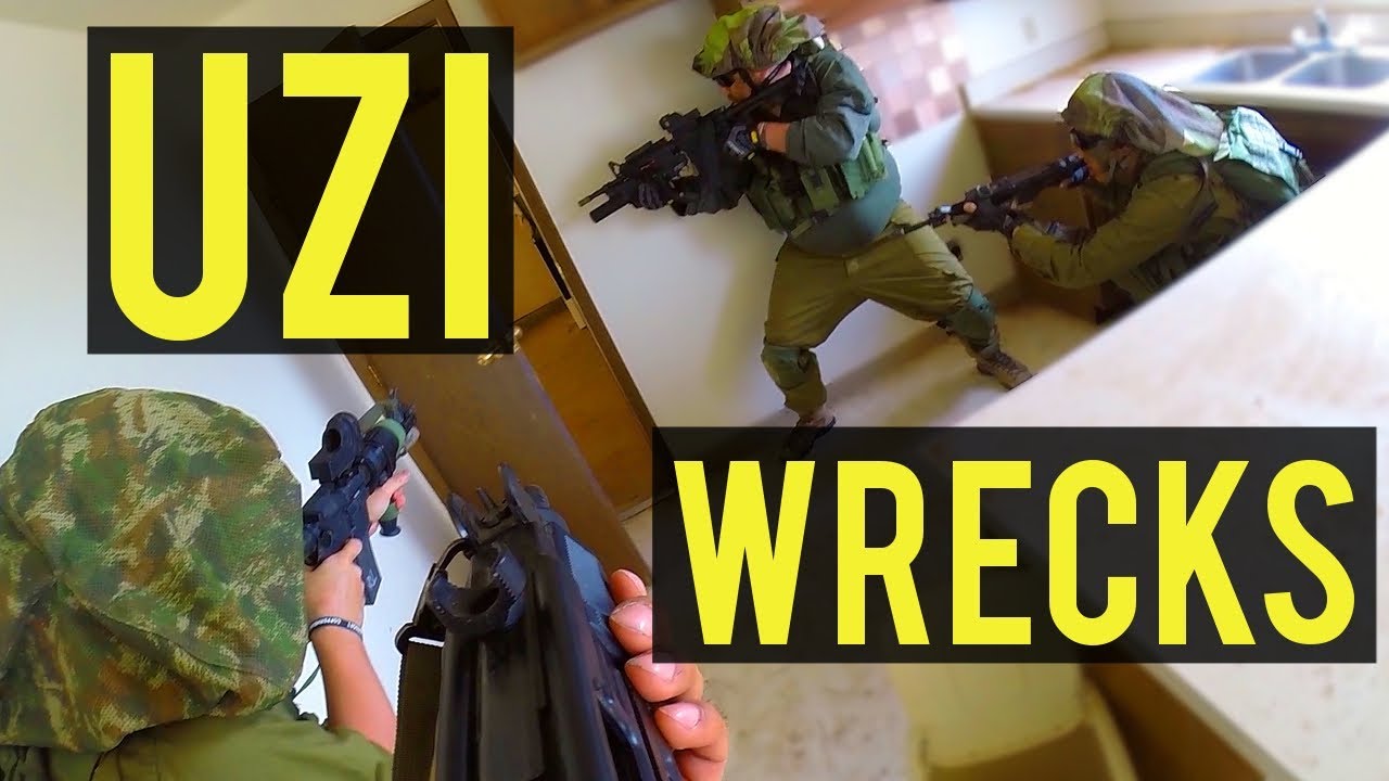 Uzi разрушает дом | Американская операция Milsim: Copperhead 3 (пистолет-пулемёт KWC Airsoft Uzi ...
