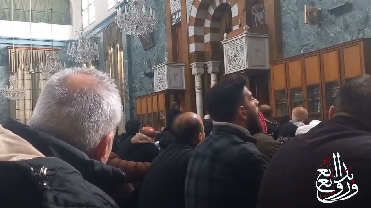 أذان الجمعة المنشد الكبير محمد منذر سرميني أبو الجود حفظه الله في جامع التوحيد بحلب