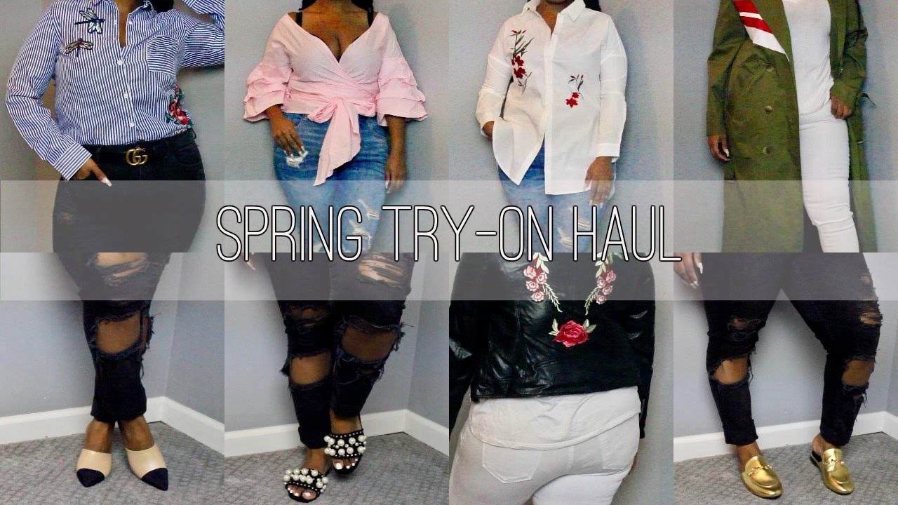 Spring Try-on Haul | 6 Trends: Ruffles, Embroidery, Loafers + More! | PocketsndBows