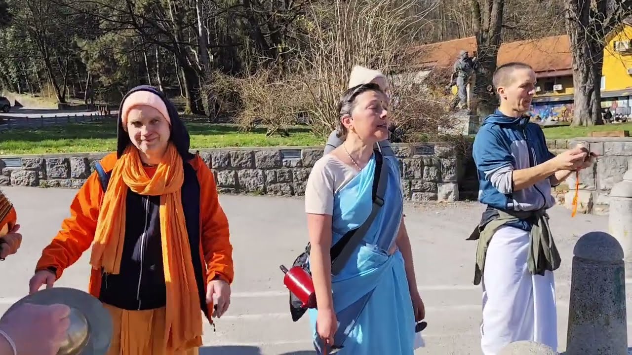 Maha harinam, chanting the Lord's names in Ljubljana, Slovenija, 28.2.2026