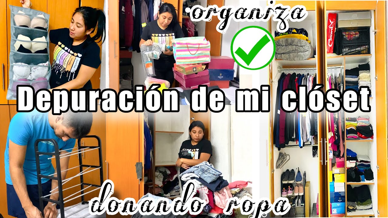 ORGANIZANDO MI CLÓSET DONÉ MUCHA ROPA👚DEPURACIÓN DE CALZADO Y ROPA INTERIOR+LIMPIEZA #amadecasa 😮‍💨