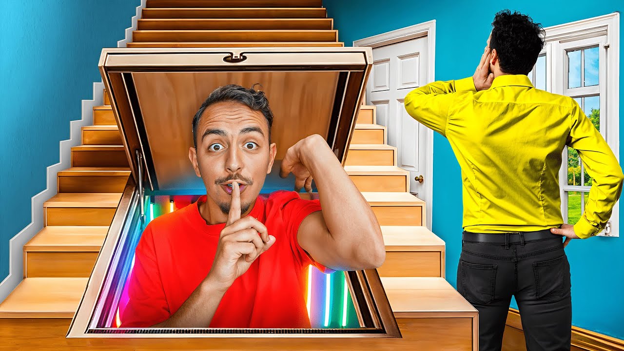 J'AI CONSTRUIT UNE PIECE SECRETE POUR ECHAPPER A L'AGENT Z !