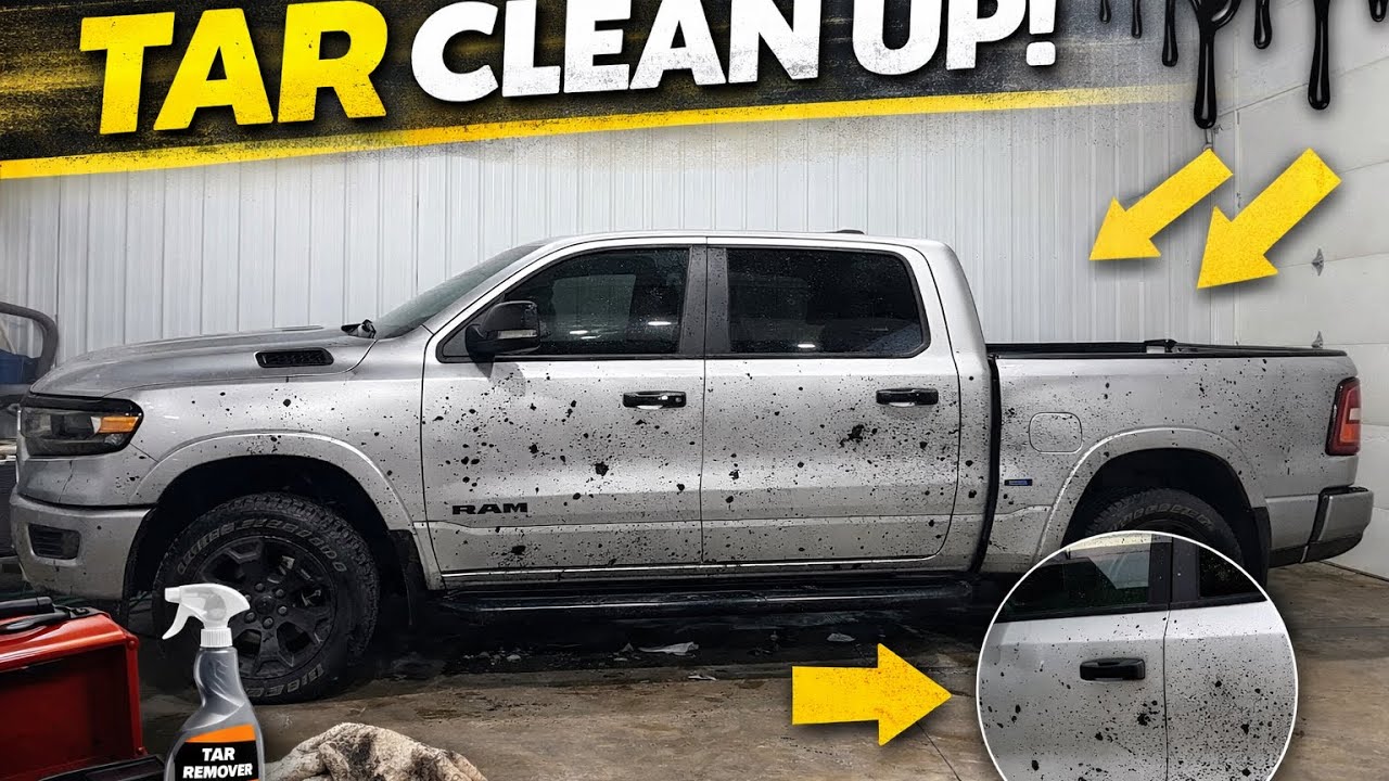 THIS VEHICLE WAS COVERED IN TAR