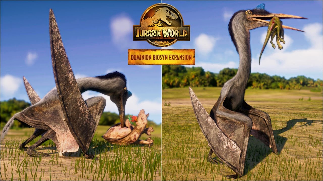 QUETZALCOATLUS Hunting Animation vs All Dinosaurs, Flying Reptiles and Humans | DOMINION DLC