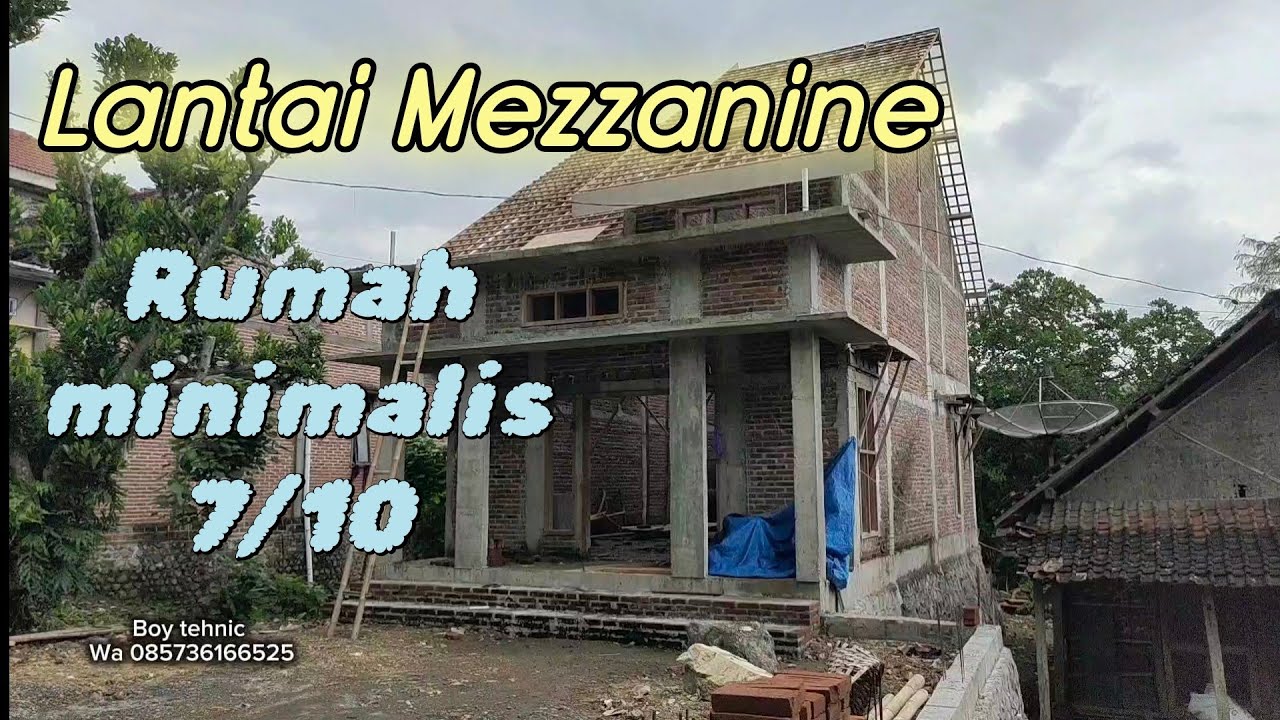 RUMAH MINIMALIS 7X10 DENGAN LANTAI MEZZANINE 