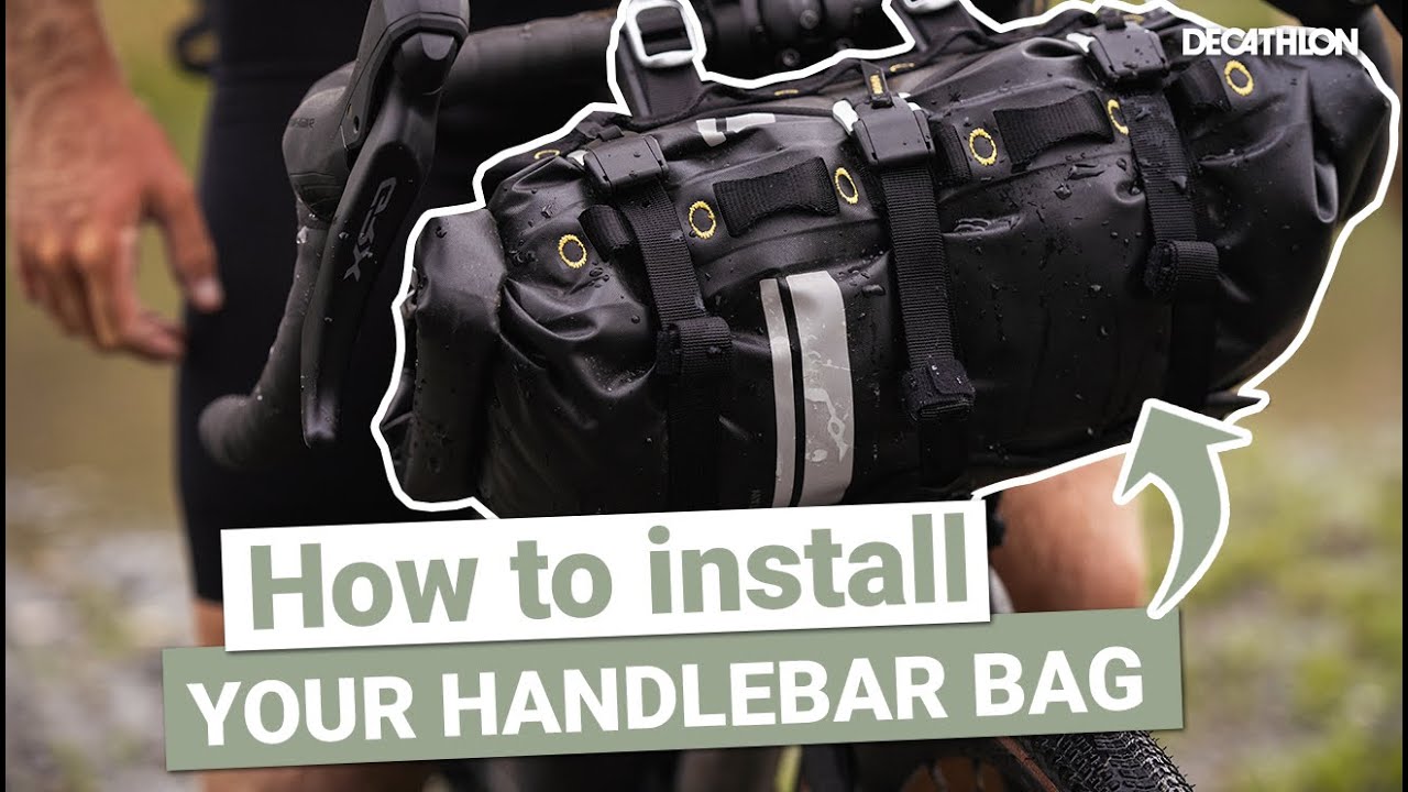 How to install your HANDLEBAR BAG on your bike? // DECATHLON RIVERSIDE BIKEPACKING