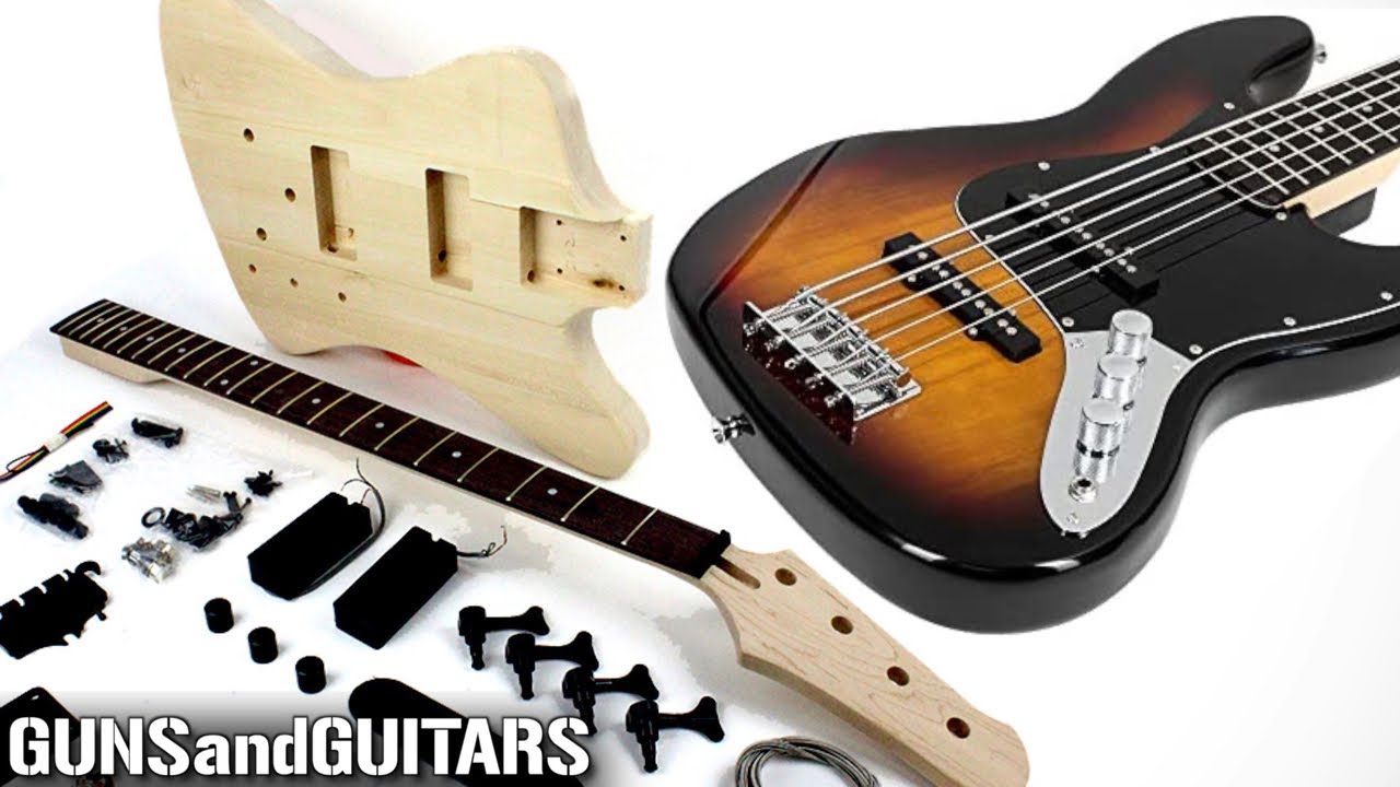 Pit Bull TB-4 kit and cheap 5-string jazz bass unboxing